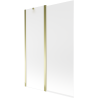 Mexen Flip Badewannenfaltwand 2-flügelig 120 x 150 cm, matt, gold - 894-120-101-50-30