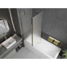 Mexen Flip mampara de bañera de 2 alas 120 x 150 cm, escarcha, dorado - 894-120-101-50-30