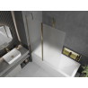 Mexen Flip mampara de baño de 2 paneles 120 x 150 cm, escarchado, dorado - 894-120-101-50-30