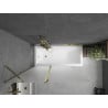 Mexen Flip paroi de baignoire 2 volets 120 x 150 cm, givré, doré - 894-120-101-50-30