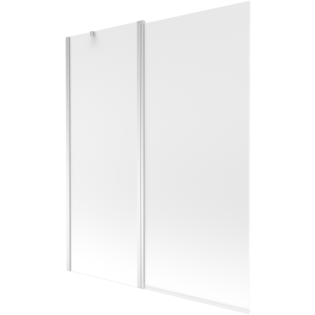 Mexen Flip badscherm 2-delig 140 x 150 cm, matglas, chroom - 894-140-101-01-30