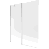 Mexen Flip Duschabtrennung 2-flügelig 140 x 150 cm, satiniert, Chrom - 894-140-101-01-30
