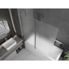 Mexen Flip 2-panel bath screen 140 x 150 cm, frost, chrome - 894-140-101-01-30