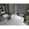 Mexen Flip 2-delige badwand 140 x 150 cm, matglas, chroom - 894-140-101-01-30