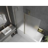 Mexen Flip 2-panel bathtub screen 140 x 150 cm, frost, gold - 894-140-101-50-30