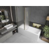 Mexen Flip Dvokrilni paravan za kadu 140 x 150 cm, mat, zlatni - 894-140-101-50-30