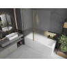 Mexen Flip Dvokrilni paravan za kadu 140 x 150 cm, mat, zlatni - 894-140-101-50-30