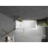 Mexen Flip Dvokrilni paravan za kadu 140 x 150 cm, mat, zlatni - 894-140-101-50-30