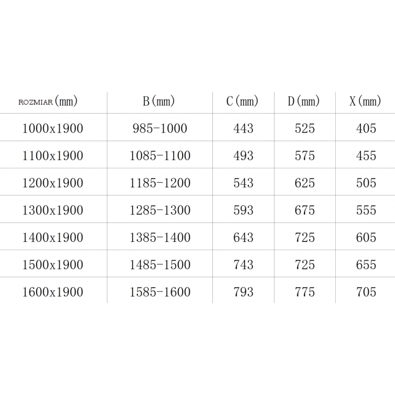 Mexen Omega 160 cm liukuovi suihkuovi, kirkas, kromi - 825-160-000-01-00