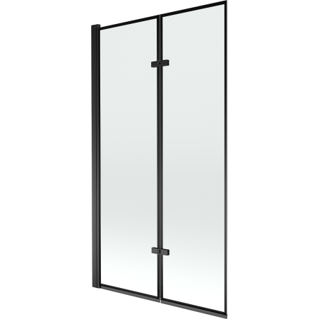 Mexen Castor Duschwand 2-flügelig 100 x 150 cm, schwarzer Rahmen, schwarz - 892-100-002-70-70