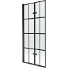 Mexen Castor Badewannenwand 2-flügelig 80 x 150 cm, schwarzes Gitter, schwarz - 892-080-002-70-77