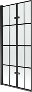 Mexen Castor badwand scherm 2-delig 80 x 150 cm, zwart rooster, zwart - 892-080-002-70-77