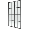 Mexen Castor Badewannenabtrennung 2-flügelig 100 x 150 cm, schwarzes Gitter, schwarz - 892-100-002-70-77