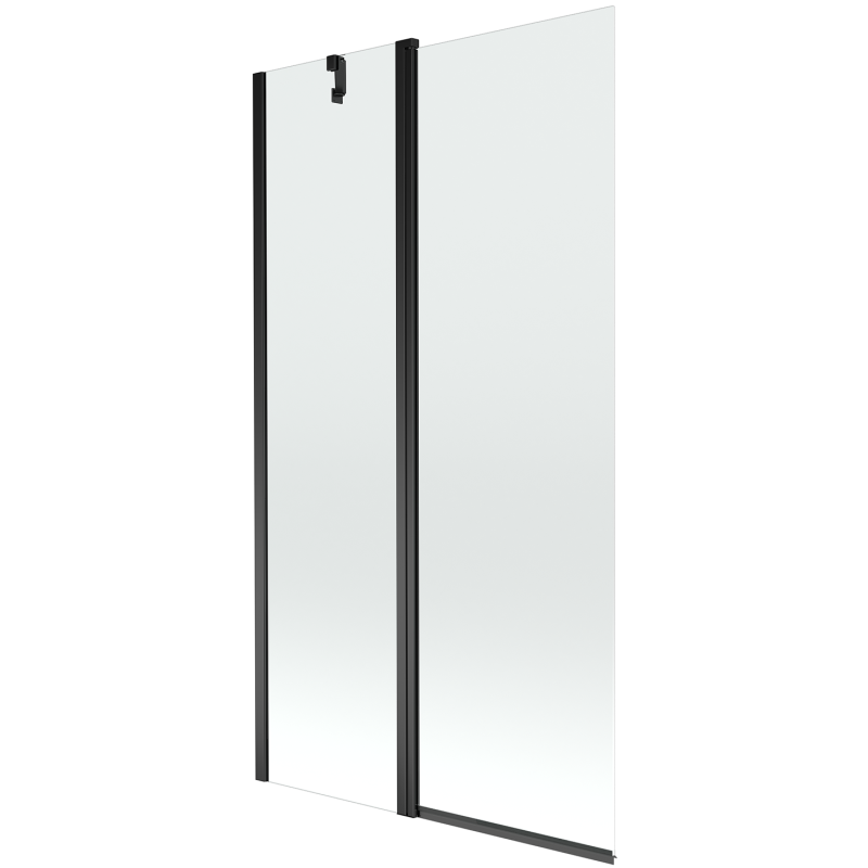 Mexen Flip Badewannenfaltwand 2-flügelig 100 x 150 cm, transparent, schwarz - 894-100-101-70-00