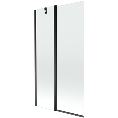 Mexen Flip Badewannenfaltwand 2-flügelig 100 x 150 cm, transparent, schwarz - 894-100-101-70-00