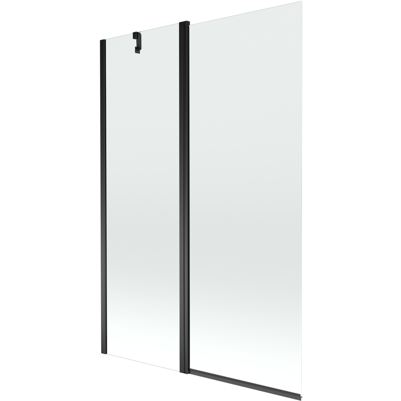 Mexen Flip Wannenschutz 2-flügelig 120 x 150 cm, transparent, schwarz - 894-120-101-70-00
