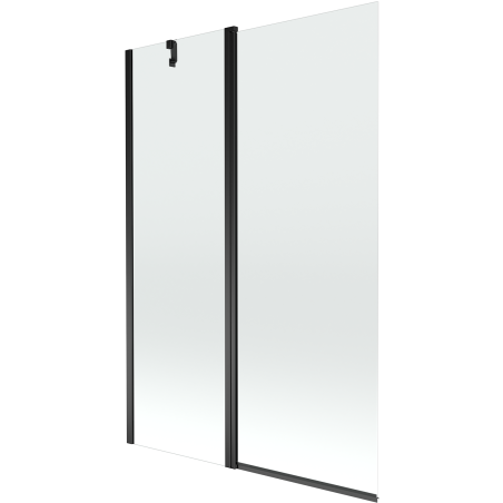 Mexen Flip Wannenschutz 2-flügelig 120 x 150 cm, transparent, schwarz - 894-120-101-70-00