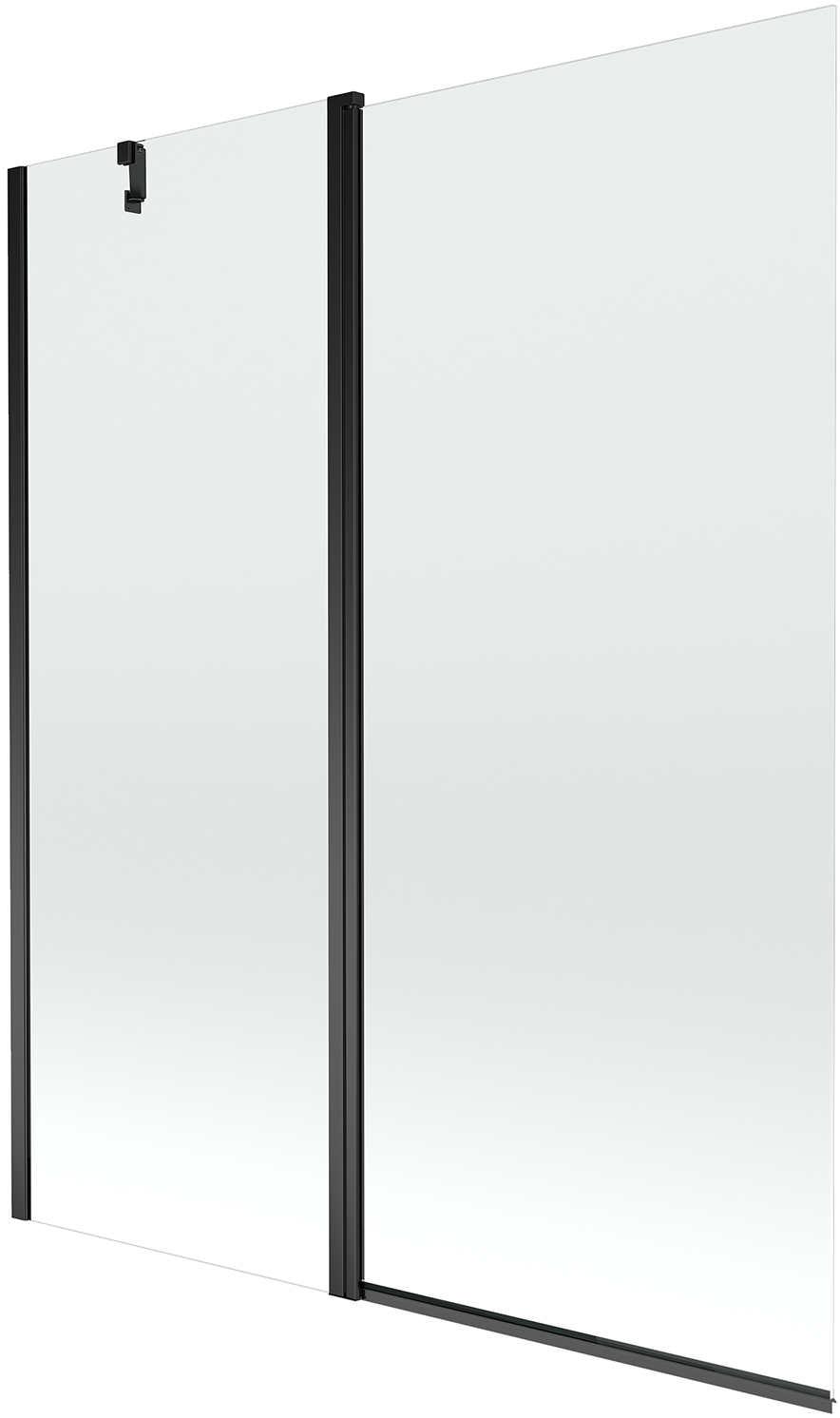 Mexen Flip parawan nawannowy 1-skrzydłowy 140 x 150 cm, transparent, czarny - 894-140-101-70-00