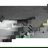 Mexen Flip badwand 2-delig 140 x 150 cm, transparant, zwart - 894-140-101-70-00