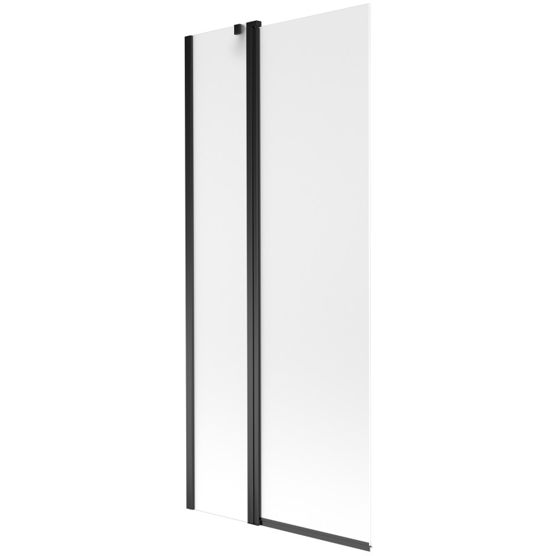 Mexen Flip zweiflügelige Badewannenabtrennung 80 x 150 cm, mattiert, schwarz - 894-080-101-70-30