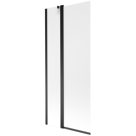 Mexen Flip 2-panel bathtub screen 80 x 150 cm, frosted, black - 894-080-101-70-30