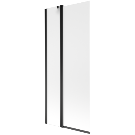 Mexen Flip parawan nawannowy 2-skrzydłowy 80 x 150 cm, szron, czarny - 894-080-101-70-30