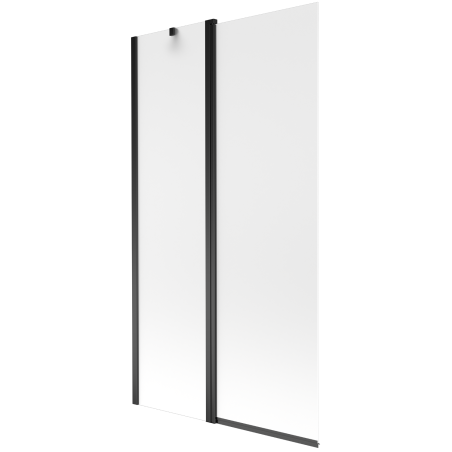Mexen Flip parawan nawannowy 2-skrzydłowy 100 x 150 cm, szron, czarny - 894-100-101-70-30
