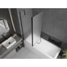 Mexen Flip Badewannenabtrennung 2-flügelig 120 x 150 cm, satiniert, schwarz - 894-120-101-70-30