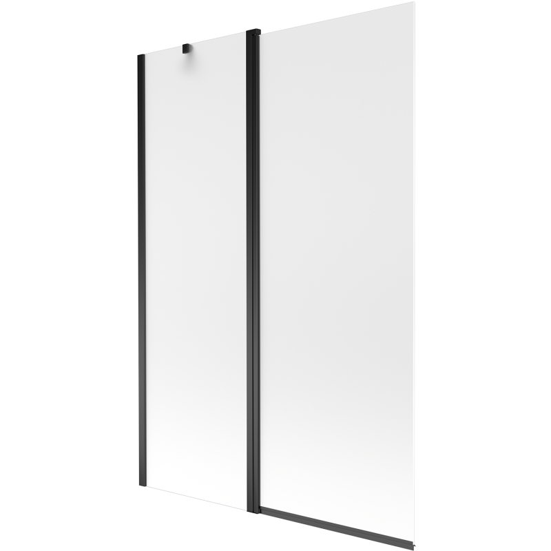 Mexen Flip Badewannenabtrennung 2-flügelig 120 x 150 cm, satiniert, schwarz - 894-120-101-70-30