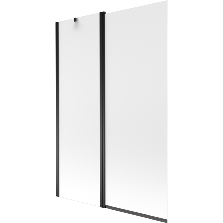 Mexen Flip Badewannenabtrennung 2-flügelig 120 x 150 cm, satiniert, schwarz - 894-120-101-70-30