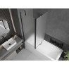 Mexen Flip mampara de bañera de 2 hojas 140 x 150 cm, escarcha, negro - 894-140-101-70-30