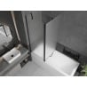 Mexen Flip parawan nawannowy 2-skrzydłowy 140 x 150 cm, szron, czarny - 894-140-101-70-30