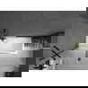 Mexen Flip badwand 2-delig 140 x 150 cm, matglas, zwart - 894-140-101-70-30