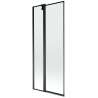 Paroi de baignoire pliable Mexen Flip 2 vantaux 80 x 150 cm, motif noir, noir - 894-080-101-70-70