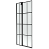 Mexen Flip 2-osaline vannisirm, 80 x 150 cm, must ruudustik, must - 894-080-101-70-77