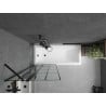 Mexen Flip 2-osaline vannisirm, 80 x 150 cm, must ruudustik, must - 894-080-101-70-77