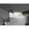 Mexen Flip dvokrilni paravan za kadu 80 x 150 cm, crna rešetka, crni - 894-080-101-70-77