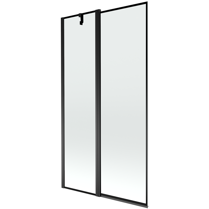 Mexen Flip Duschabtrennung 2-flügelig 100 x 150 cm, schwarzer Rahmen, schwarz - 894-100-101-70-70