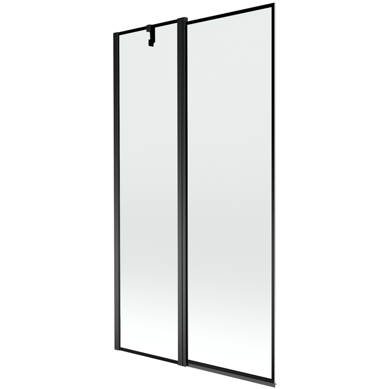 Mexen Flip parawan nawannowy 2-skrzydłowy 100 x 150 cm, czarna ramka, czarny - 894-100-101-70-70