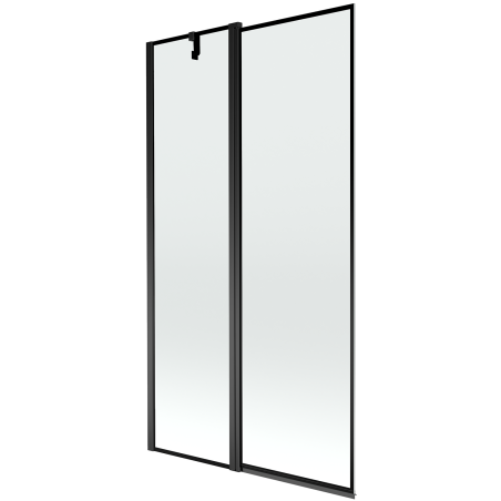 Mexen Flip Duschabtrennung 2-flügelig 100 x 150 cm, schwarzer Rahmen, schwarz - 894-100-101-70-70