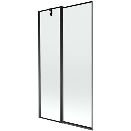 Mexen Flip parawan nawannowy 2-skrzydłowy 100 x 150 cm, czarna ramka, czarny - 894-100-101-70-70