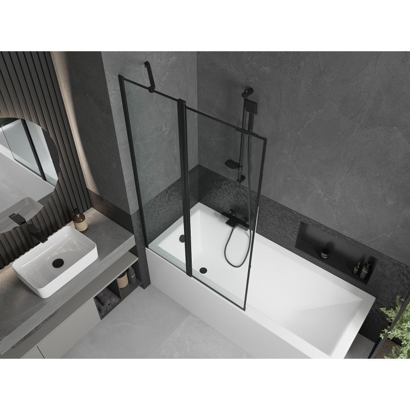 Mexen Flip duebelen Douche-Panneau 100 x 150 cm, schwaarze Rumm, schwaarz - 894-100-101-70-70