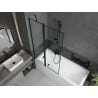 Mexen Flip pare-douche à 2 volets 100 x 150 cm, cadre noir, noir - 894-100-101-70-70