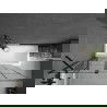 Mexen Flip badscherm 2-delig 140 x 150 cm, zwart raster, zwart - 894-140-101-70-77
