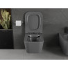 Mexen Madox cuvette WC Rimless avec abattant slim à descente lente, duroplast, gris foncé mat - 30154061