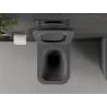 Mexen Madox Rimless toilet bowl with slow-close slim seat, duroplast, dark gray matte - 30154061