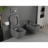 Mexen Madox taza de inodoro Rimless con asiento de cierre suave slim, duroplast, gris oscuro mate - 30154061