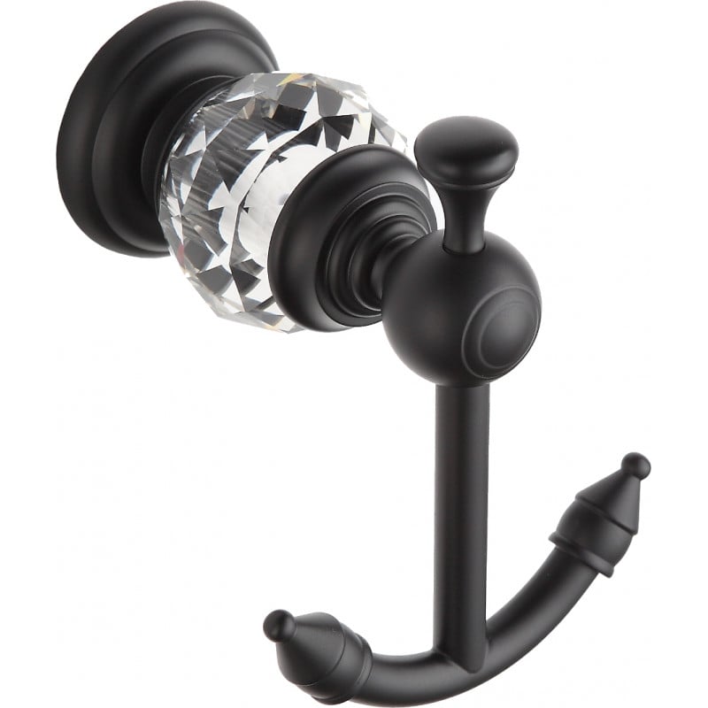 Mexen Estela double towel hook, black - 7011535-70