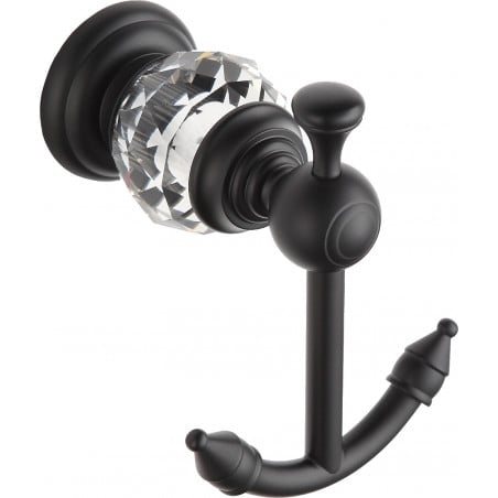 Mexen Estela double towel hook, black - 7011535-70