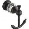 Mexen Estela double towel hook, black - 7011535-70